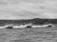 CORVIGLIA (far right) and two 35ft Monaco Cruisers